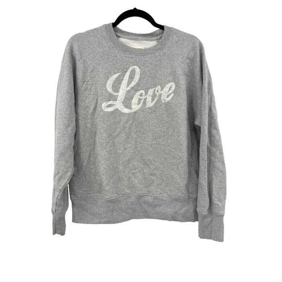 Zadig & Voltaire Sweatshirt Womens Medium LOVE Foil Graphic Pullover Gray - Picture 3 of 6